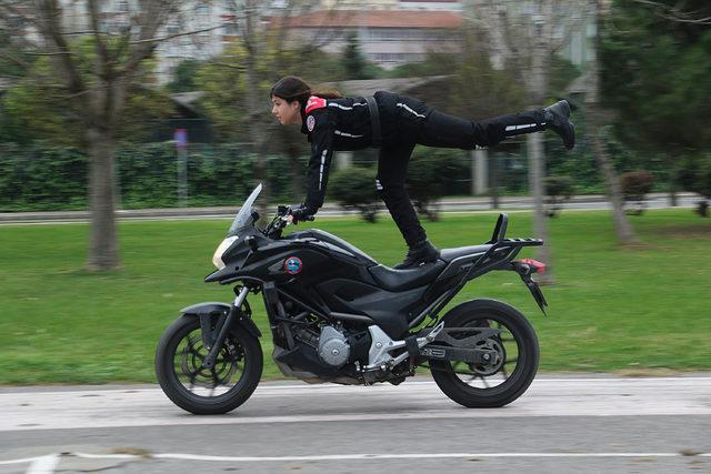 Samsun'un tek motosikletli kadın polisi göreve başladı 