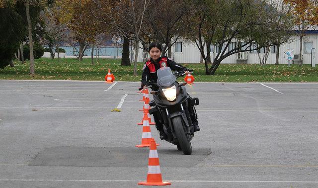 Samsun'un tek motosikletli kadın polisi göreve başladı 