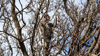 Telefonla konuşmak için cami minaresine, çatılara ve ağaçlara çıkıyorlar 