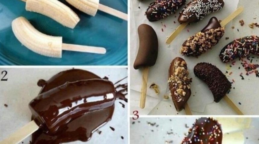 Çubukta Çikolatalı Muz