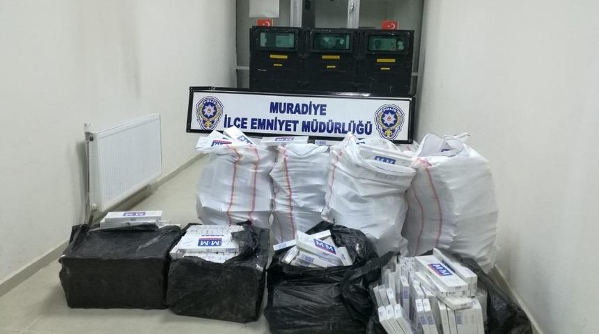 Van&rsquo;da 7 bin 898 paket ka&ccedil;ak sigara ele ge&ccedil;irildi