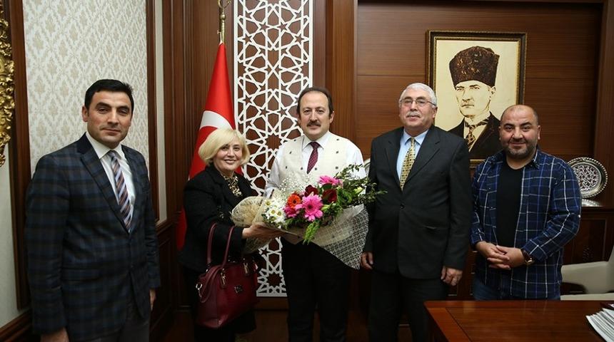 Okul Aile Birliği y&ouml;netiminden Vali Ali Hamza Pehlivan&rsquo;a ziyaret