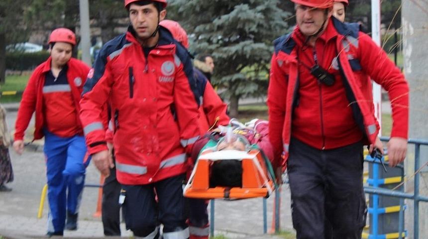 ESOG&Uuml; Hastanesi&rsquo;nde deprem ve yangın tatbikatı yapıldı