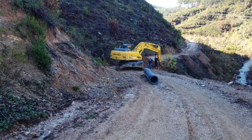 Alanya Mahmutseydi yolu yenileniyor