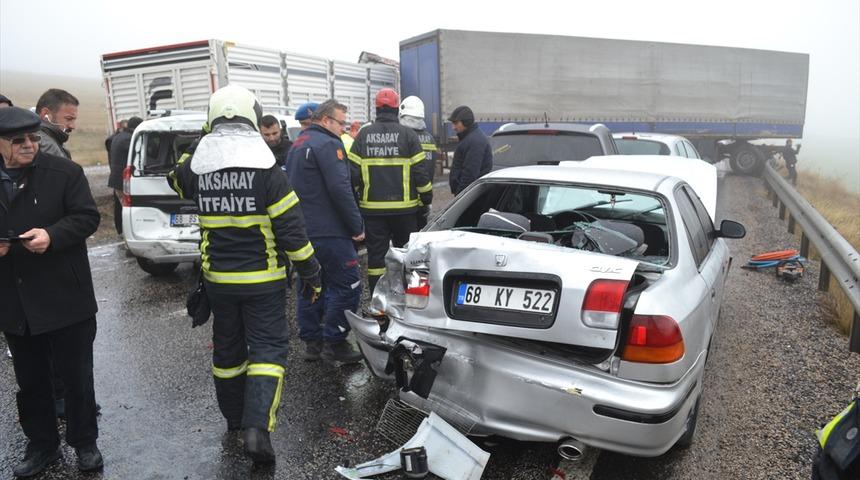 Aksaray'da zincirleme trafik kazası