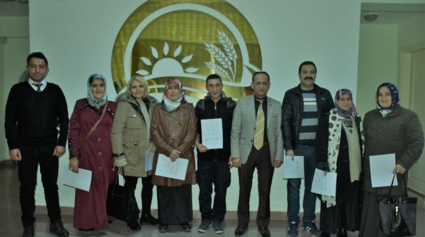 Eğitim katılım belgeleri verildi