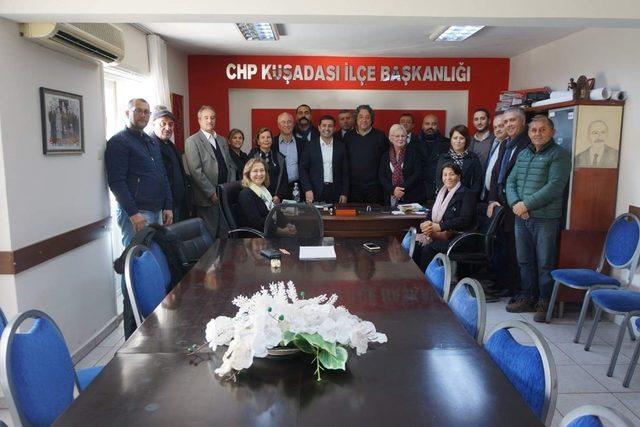 CHP adayı Ömer Günel, il ve ilçe yönetimlerini ziyaret etti