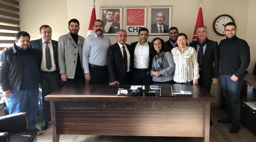 CHP adayı Ömer Günel, il ve ilçe yönetimlerini ziyaret etti