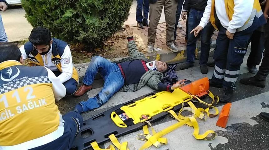 Otomobilin çarptığı yaya yaralandı