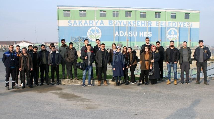 Stajer &ouml;ğrenciler SASKİ tesisini gezdi