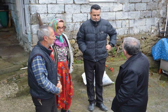 Kaymakam Çalık Selden zarar gören vatandaşları ziyaret etti