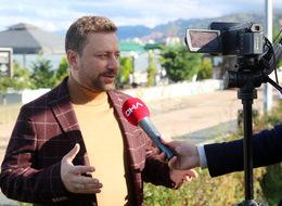 Rize-Artvin Havalimanı'nda 27 metre derinlikteki denize taş dökülüyor