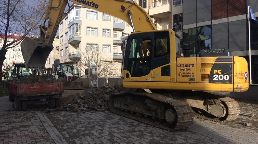 Stadyum sokak yenileniyor