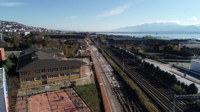 Sekapark-Plajyolu tramvay hattı birinci etabında raylar döşendi