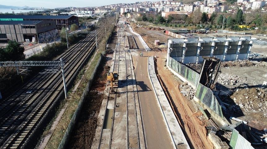 Sekapark-Plajyolu tramvay hattı birinci etabında raylar d&ouml;şendi