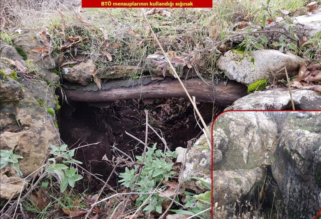 Ter&ouml;ristlerin kullandığı 7 odalı sığınak bulundu