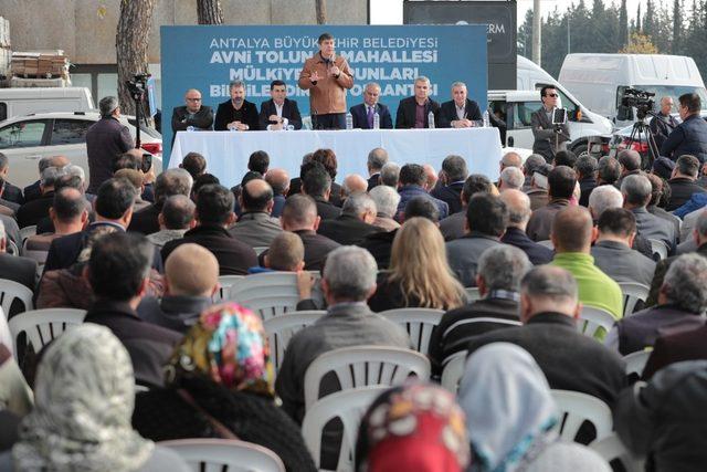 Türel, Avni Tolunay halkına müjde verdi