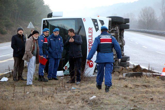 Personel servisi devrildi: 10 yaralı