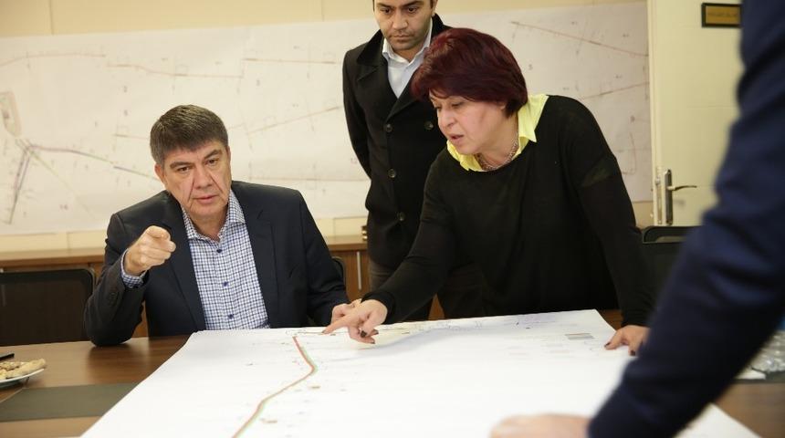 Başkan Türel, 3. Etap Raylı Sistem çalışmalarını inceledi