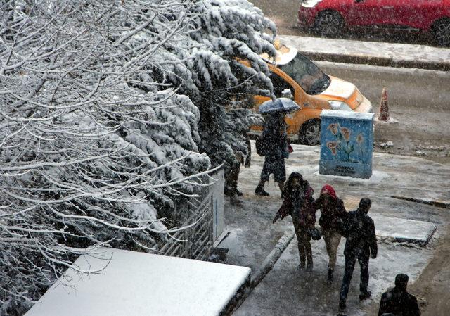 Van'da kar yağışı uçak seferlerini iptal etti (2)