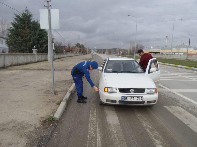 Jandarma’dan “kış lastiği” denetimi