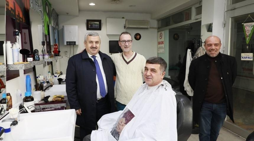 Başkan Baran esnafla bir arada