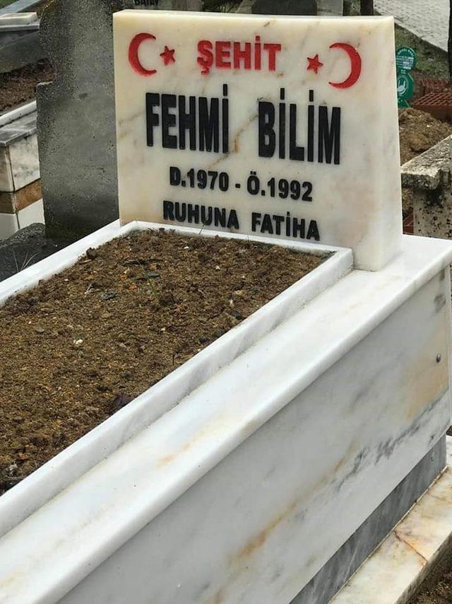 Başkan Şahiner şehit kabrini yaptırdı