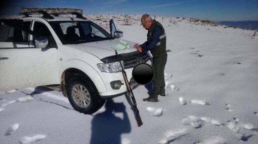 Doğa Koruma ekipleri karlı b&ouml;lgelerde tavşanlar i&ccedil;in seferber oldu