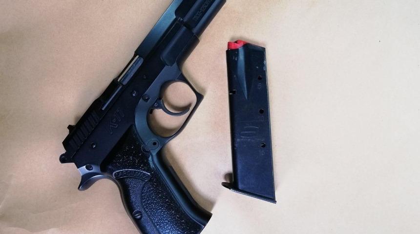 Seri numarası silinmiş tabanca &ccedil;ıktı