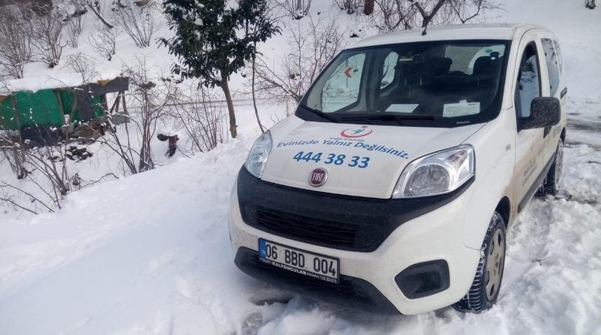 Kış aylarında evde sağlık hizmetleri aksamadan devam ediyor