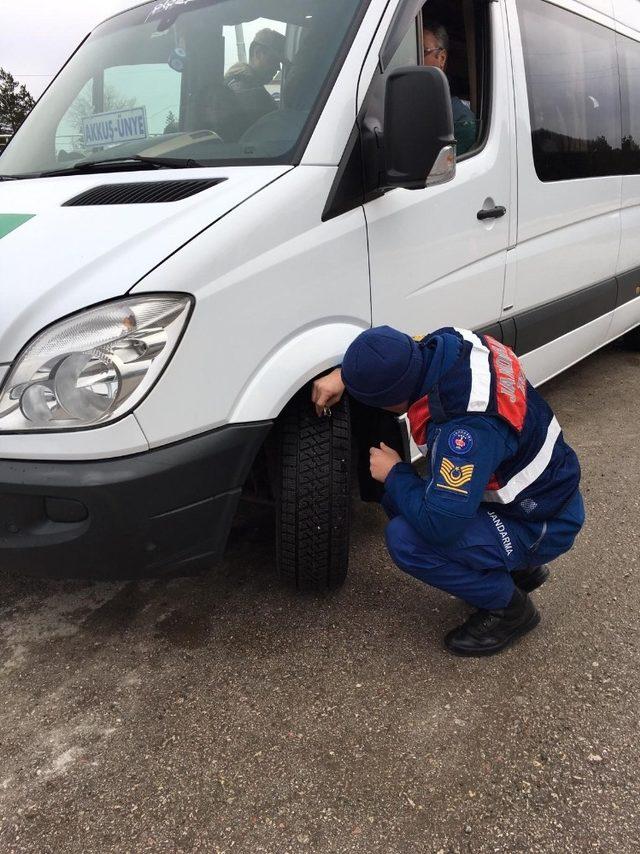 Ordu’da kış lastiği kullanmayanlara ceza