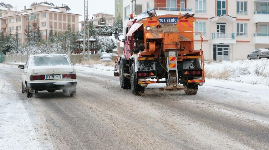 Beyşehir Belediyesinin kar mesaisi başladı