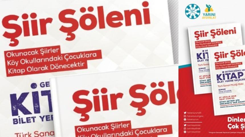 Gençler, şiir okuyup köy okulları için kitap toplayacaklar