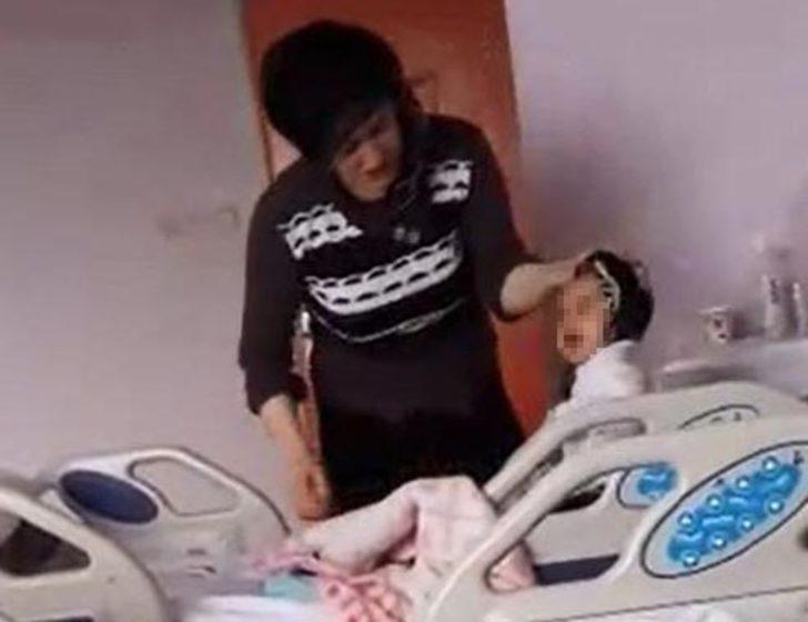 Hastane odasındaki anne şiddeti kamerada! Dakikalarca... G2