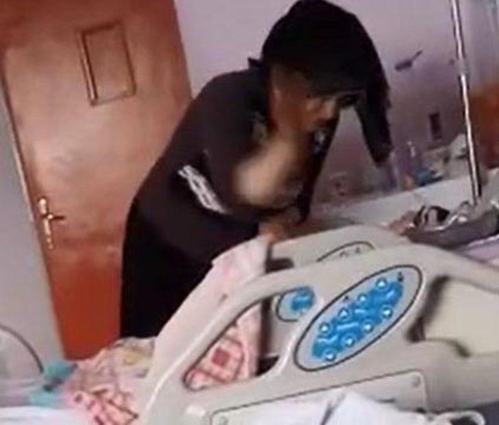 Hastane odasındaki anne şiddeti kamerada! Dakikalarca... G5
