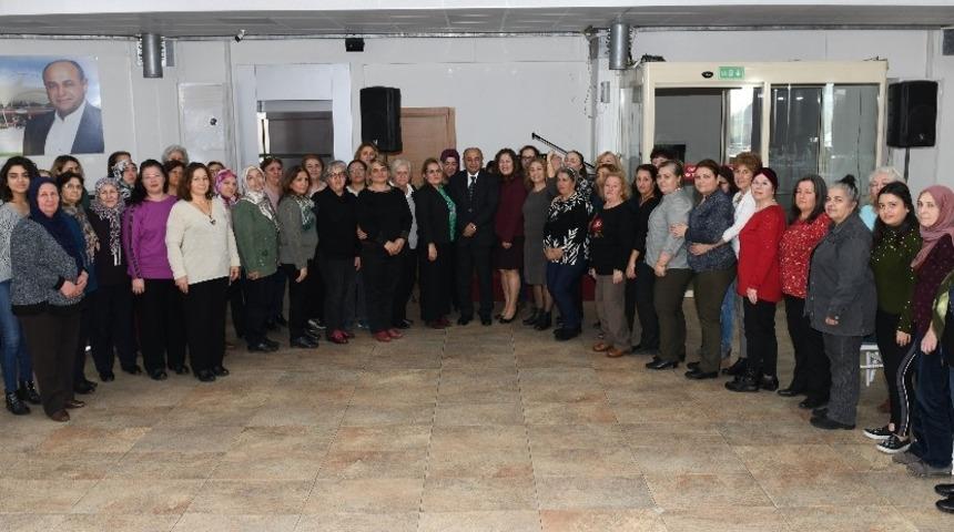 Başkan Arslan, dikiş-nakış kursiyerleriyle buluştu