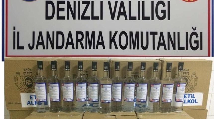 Jandarma 144 litre etil alkol ele ge&ccedil;irdi