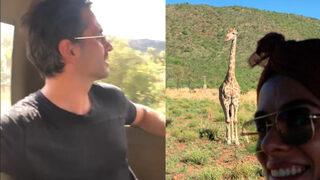 Kadın dizisinin yıldızı Özge Özpirinçci ile sevgilisi Burak Yamantürk safaride 