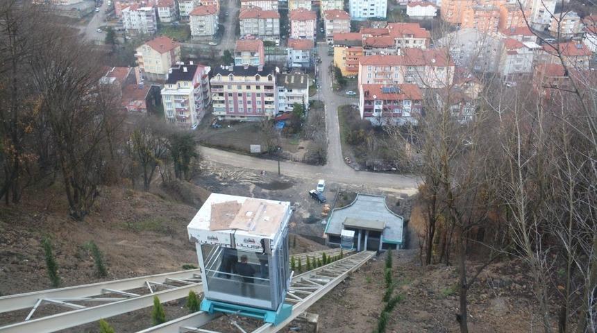 Çaycuma hastanesine fünikülerle ilk sefer yapıldı
