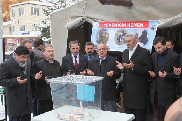 Yahyalı’da Yemen için kermes düzenlendi