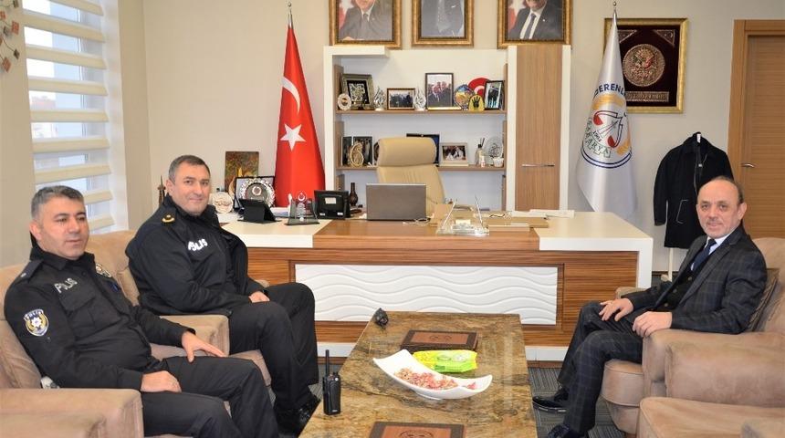 İl&ccedil;e Emniyet M&uuml;d&uuml;r&uuml; Alan&rsquo;dan Başkan &Ouml;zt&uuml;rk&rsquo;e iade-i ziyaret
