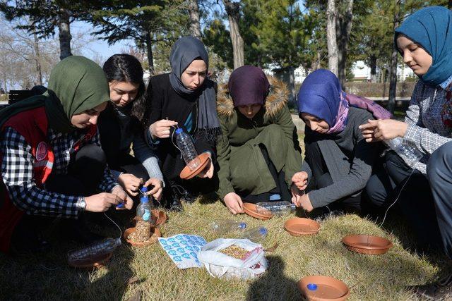 KMÜ öğrencileri kuşları unutmadı