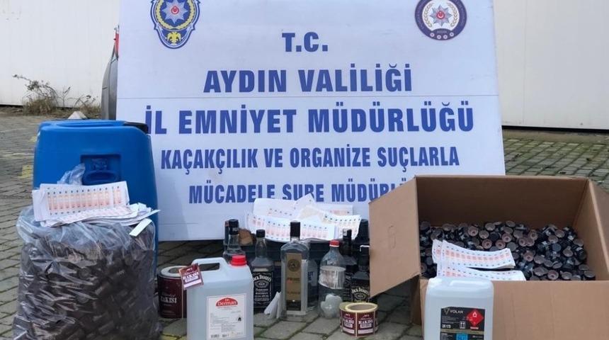 Söke ve Germencik’te kaçak içki operasyonu