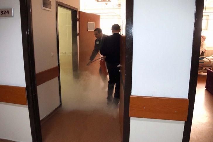 Hastanede gerçeğini aratmayan yangın tatbikatı G3