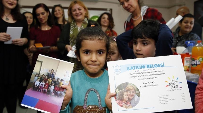 Miniklerin sertifika sevinci