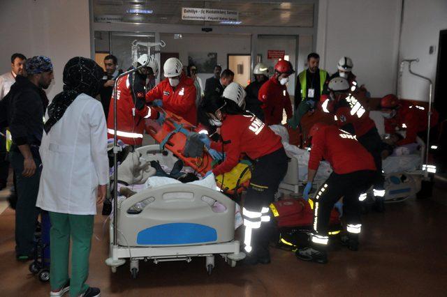 Bitlis Devlet Hastanesi'nde yangın tatbikatı