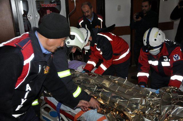 Bitlis Devlet Hastanesi'nde yangın tatbikatı