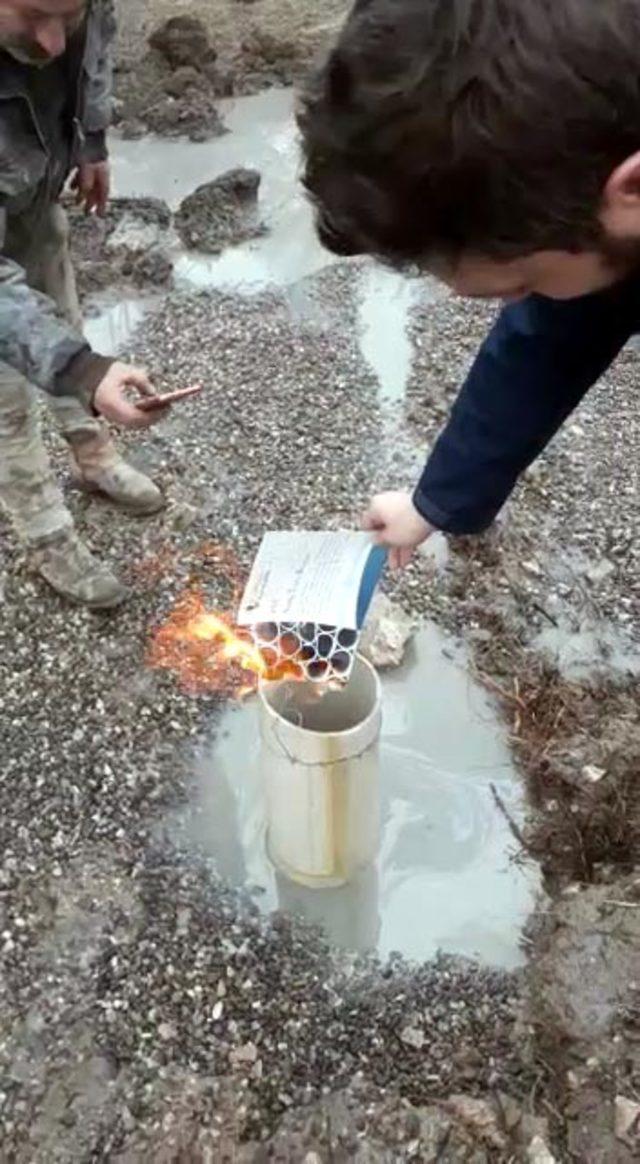 Yeniçağa'da su kuyusu sondajı sırasında gaz bulundu