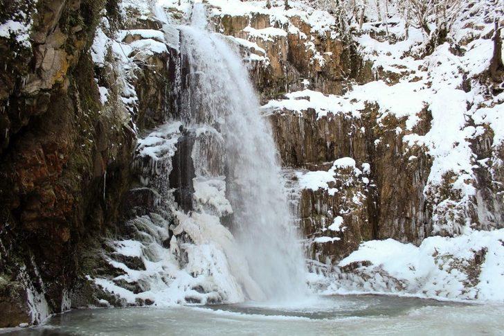 Çağlayandibi Şelalesi buz tuttu G2