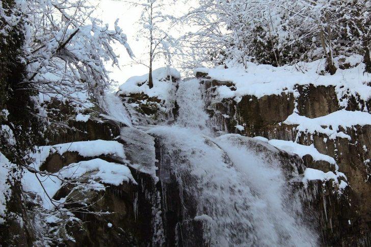 Çağlayandibi Şelalesi buz tuttu G3